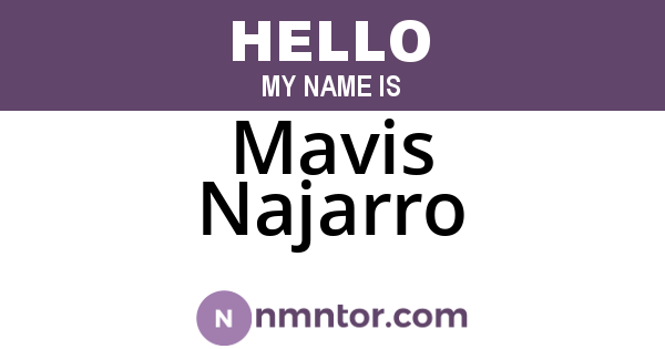Mavis Najarro
