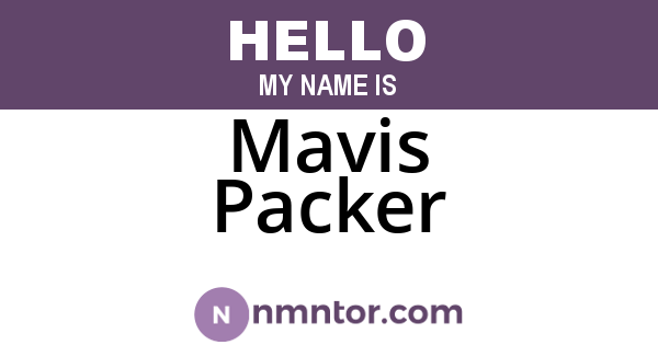 Mavis Packer