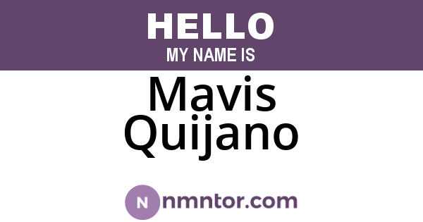 Mavis Quijano