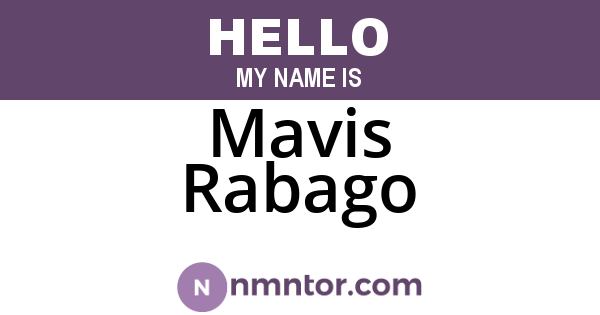 Mavis Rabago