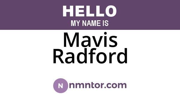 Mavis Radford