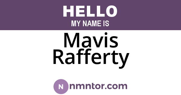 Mavis Rafferty