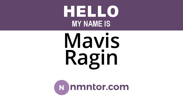Mavis Ragin