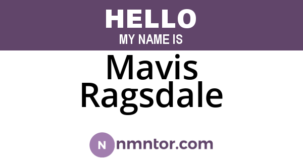 Mavis Ragsdale