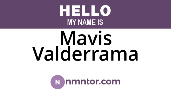 Mavis Valderrama