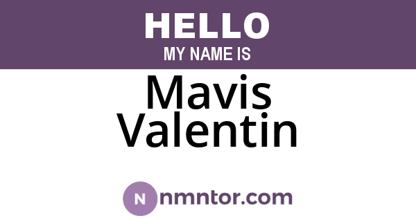 Mavis Valentin