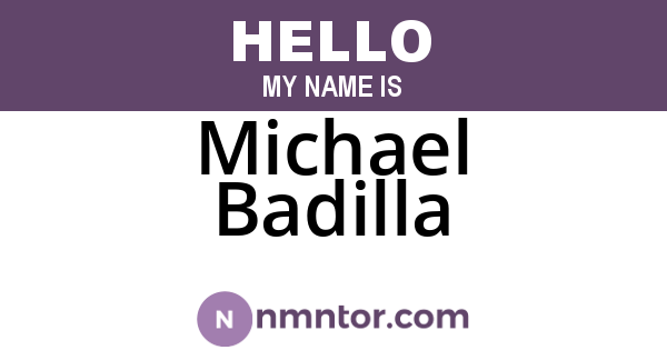 Michael Badilla