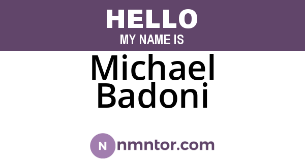Michael Badoni