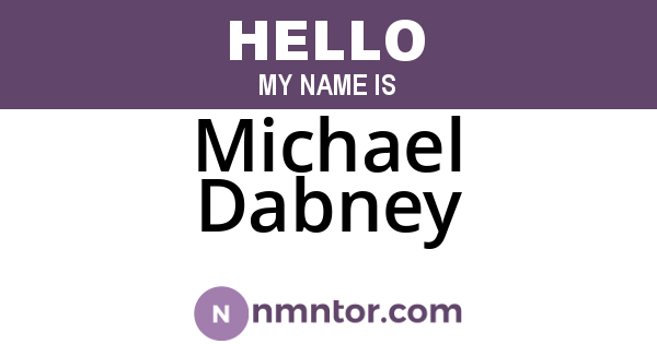 Michael Dabney