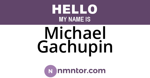 Michael Gachupin