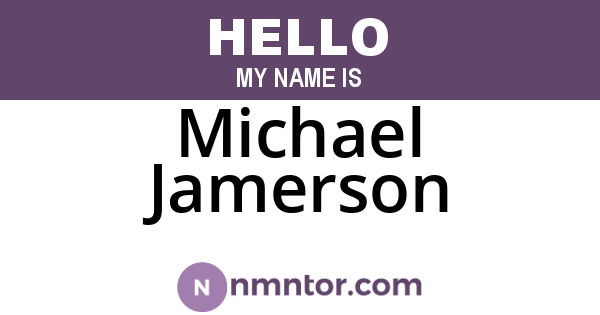 Michael Jamerson