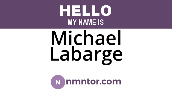 Michael Labarge