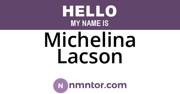 Michelina Lacson