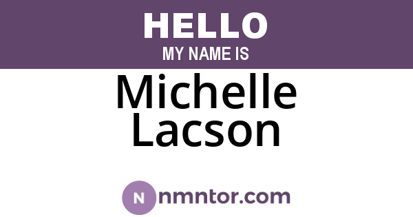 Michelle Lacson