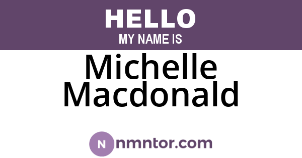 Michelle Macdonald