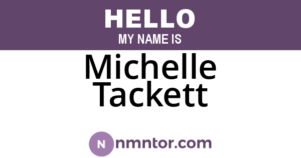 Michelle Tackett