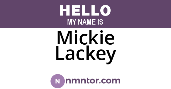 Mickie Lackey