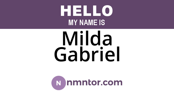 Milda Gabriel