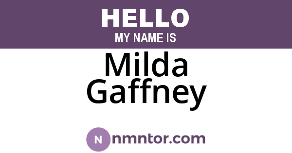 Milda Gaffney
