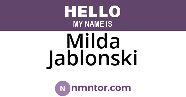 Milda Jablonski