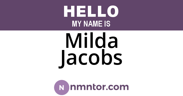 Milda Jacobs