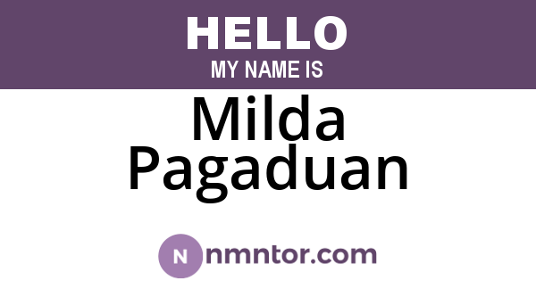 Milda Pagaduan