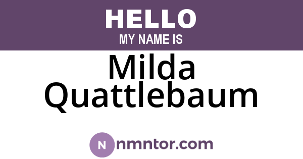 Milda Quattlebaum