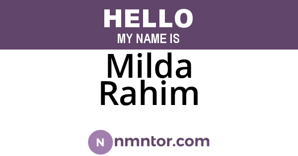 Milda Rahim