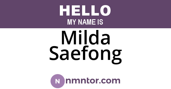 Milda Saefong
