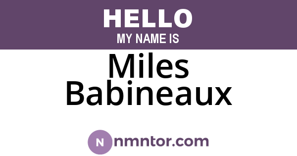 Miles Babineaux