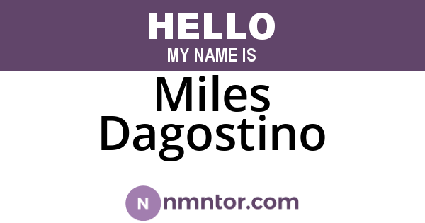 Miles Dagostino