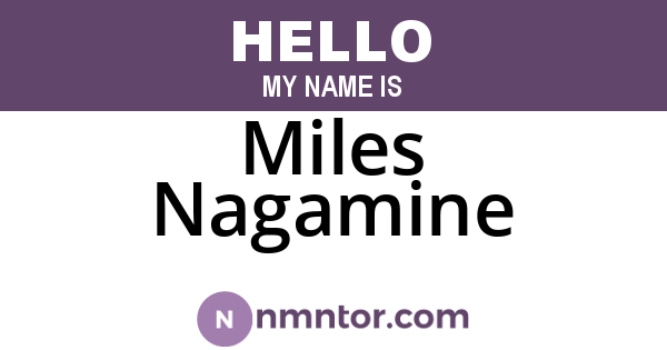 Miles Nagamine