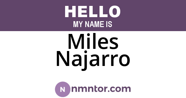 Miles Najarro