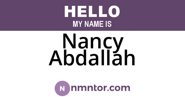 Nancy Abdallah