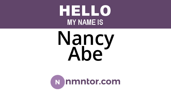Nancy Abe