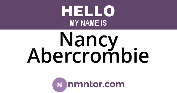 Nancy Abercrombie