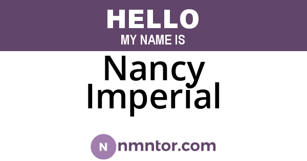 Nancy Imperial