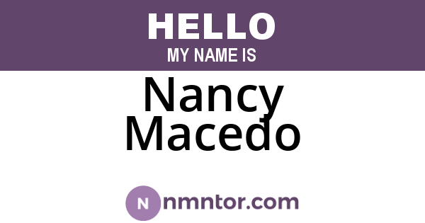 Nancy Macedo