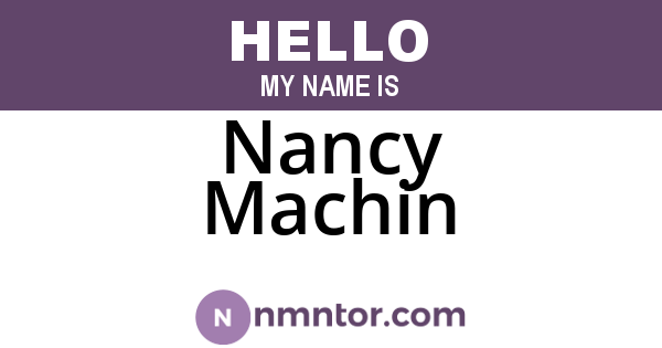 Nancy Machin