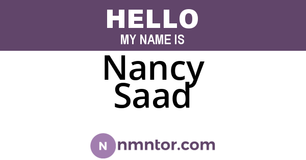 Nancy Saad