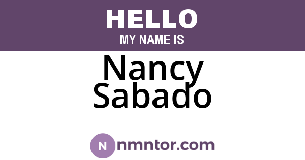 Nancy Sabado