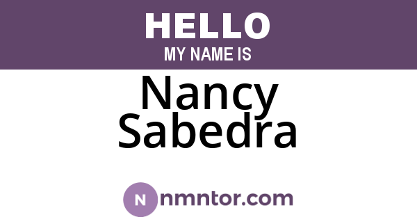 Nancy Sabedra