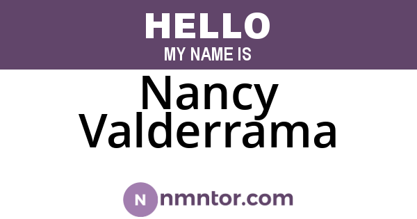 Nancy Valderrama