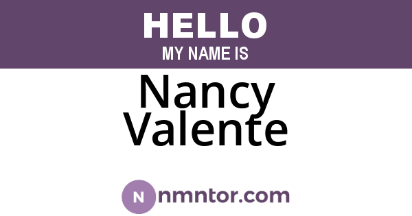 Nancy Valente