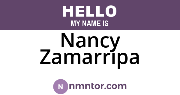 Nancy Zamarripa