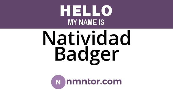 Natividad Badger