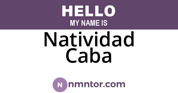 Natividad Caba