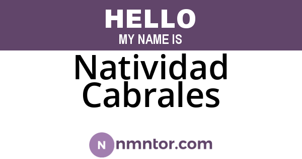 Natividad Cabrales