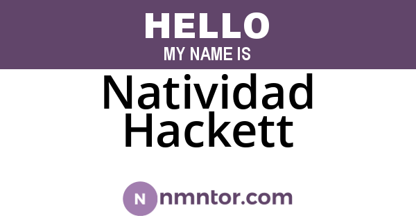 Natividad Hackett