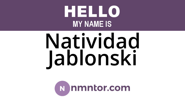 Natividad Jablonski